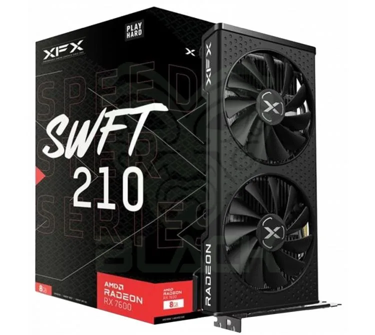 Placa De Video Rx 7600 8GB Xfx Gddr6 Speedster Swift 210