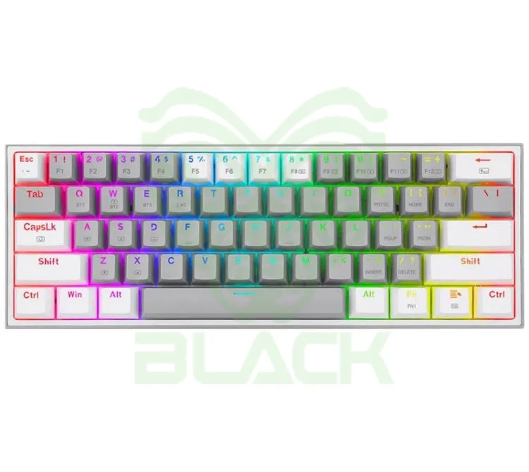 TECLADO MECANICO REDRAGON K617 FIZZ 60% WHITE/GREY RGB