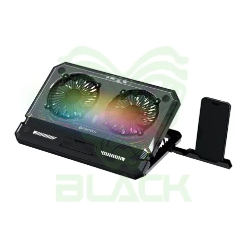 BASE REFRIGERANTE PARA NOTEBOOK FANTECH NC21 BLACK VELOCIDAD Y ALTURA AJUSTABLE RGB + SOPORTE
