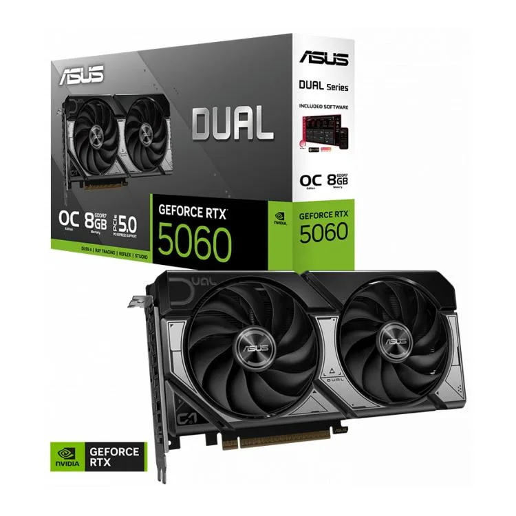PLACA DE VIDEO ASUS DUAL GEFORCE RTX 5060 8GB GDDR7 OC