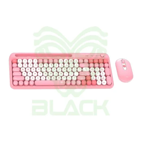 TECLADO INALAMBRICO FANTECH KIT Y MOUSE FANTECH GO MOCHI101 WK899 PINK 96% BT/2,4GHZ