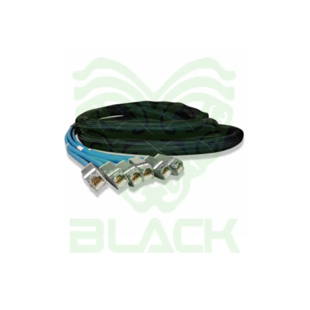 COPPER, TRUNK, CATEGORY 6A, SOLID F/UTP, LSOH-1, 6 LEG, VIOLET CABLE, EXPANDO, ZMAX HYBRID, BLACK, ZMAX HYBRID, BLACK, 7 METER, T568B