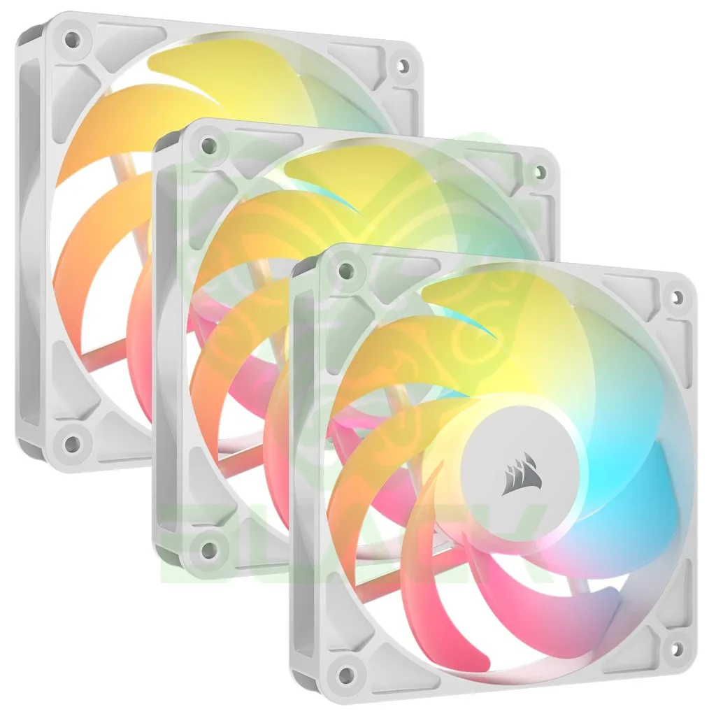 FAN COOLER CORSAIR RS120-R 120MM ARGB TRIPLE PACK REVERSE WHITE