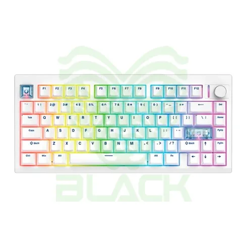 TECLADO MECÁNICO INALÁMBRICO FANTECH MAXFIT8 MK921 WHITE (WHITE SWITCH) 75% TRI-MODE RGB