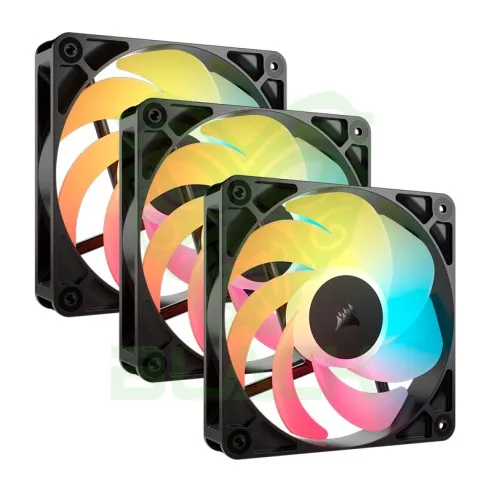 FAN COOLER CORSAIR RS120 120MM BLACK PACK X3
