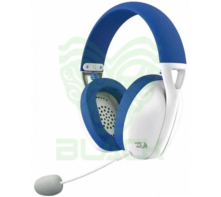 AURICULARES REDRAGON IRE PRO H848 ULTRA LIGHTWEIGHT WIRELESS 2.4GHZ BLUETOOTH 5.2 WHITE/BLUE 7.1 USB-C