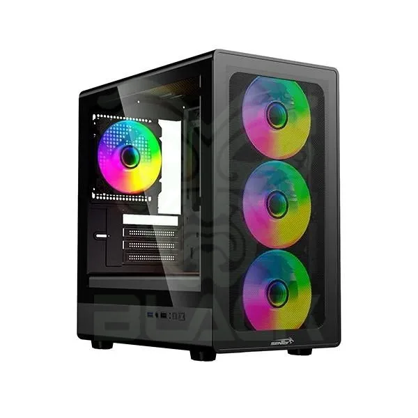 GABINETE SENTEY M25 MANTIS MESH 4 COOLERS ARGB VIDRIO TEMPLADO