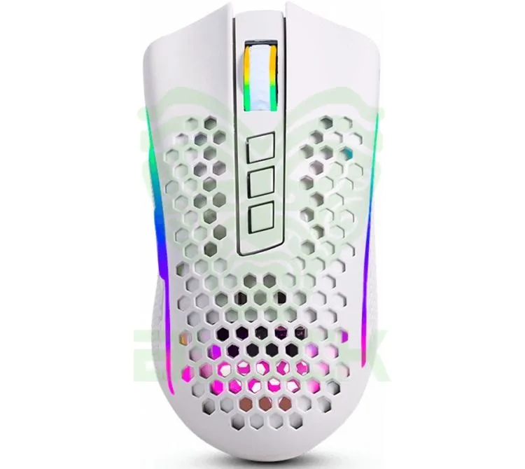 MOUSE REDRAGON STORM PRO M808-KS WIRELESS 2.4GHZ 16K WHITE RGB 96G