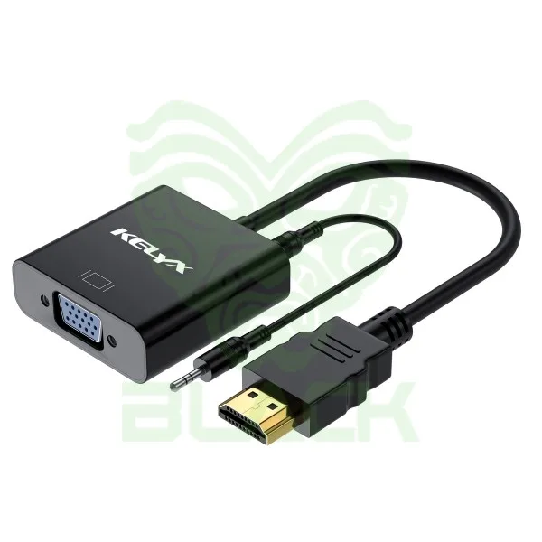 Adaptador Kelyx HDMI A VGA 1080p C/Audio