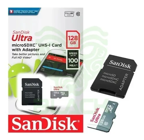 Tarjeta De Memoria Sd Sandisk Ultra 128GB