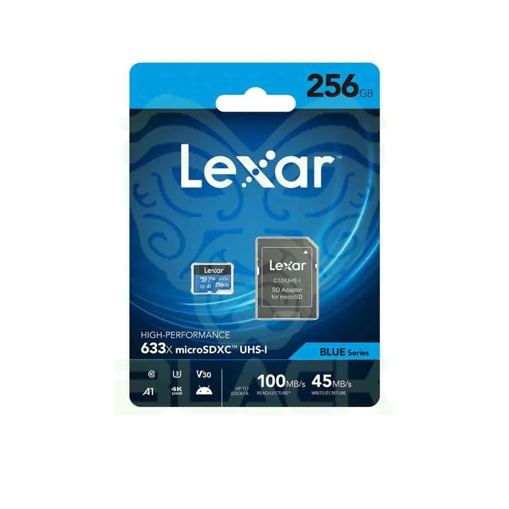 Tarjeta Memoria Microsd 256GB Lexar 633x - C10, A1, U3, V30