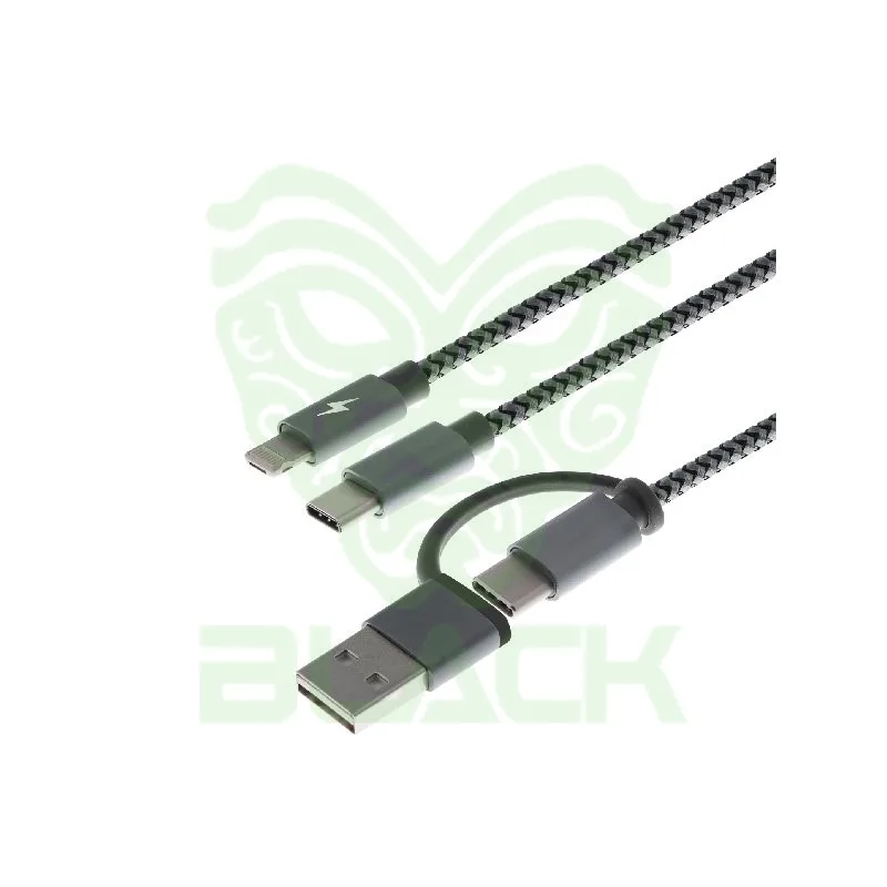 Cable Xtech Multifuncional Carga 5 En 1 USB A C A Micro USB Lightming O Tipo C XTC-560