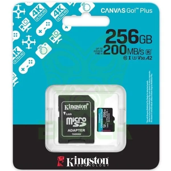 Tarjeta De Memoria Kingston 256GB Micro Sd Canvas Go Plus Gen 4
