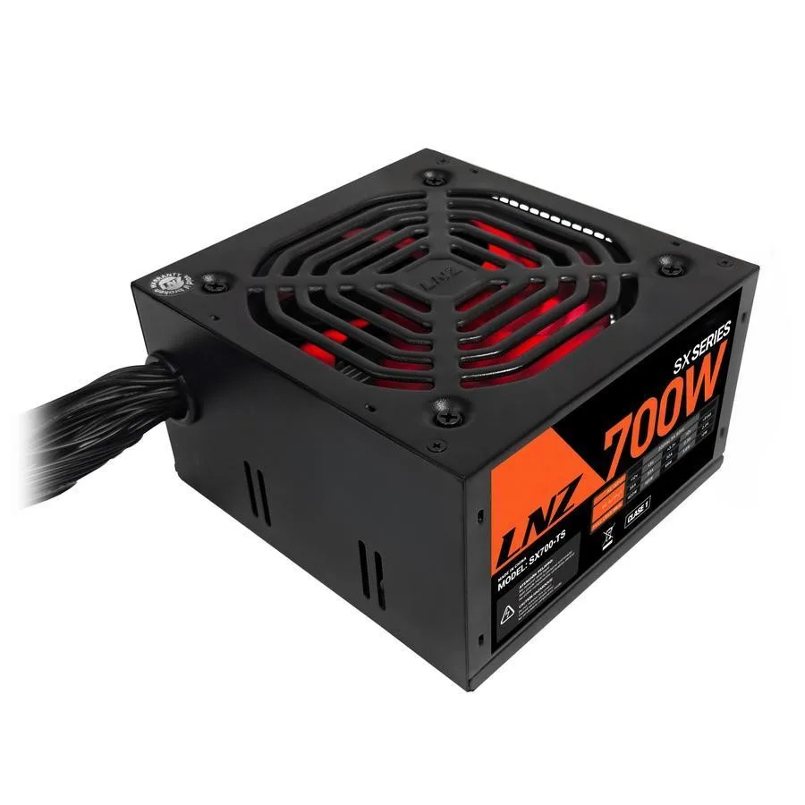 Fuente Pc Lnz 700w SX700-TS Negra, Fan Red By