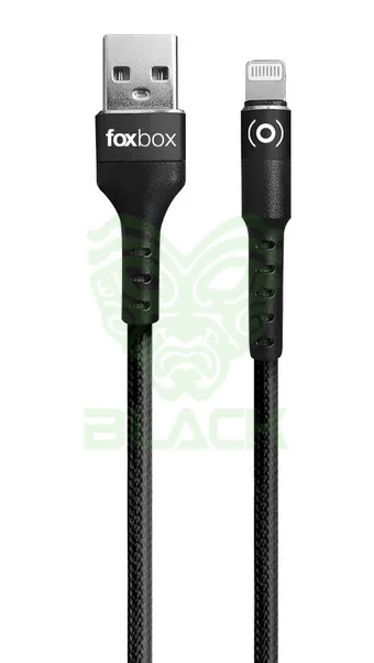 Cable Foxbox Round Pro Lightning A Type-c Negro 125m