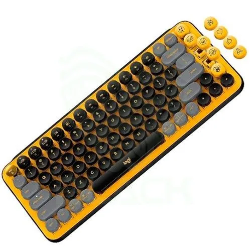 TECLADO LOGITECH POP EMOJI YELLOW WIRELESS 2.4GHZ - BT