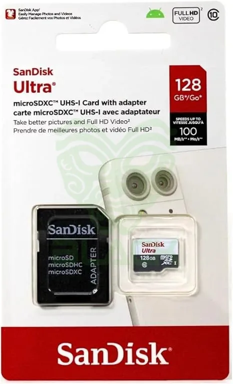 MEMORIA MICRO SD 128 GB SANDISK CON ADAPTADOR