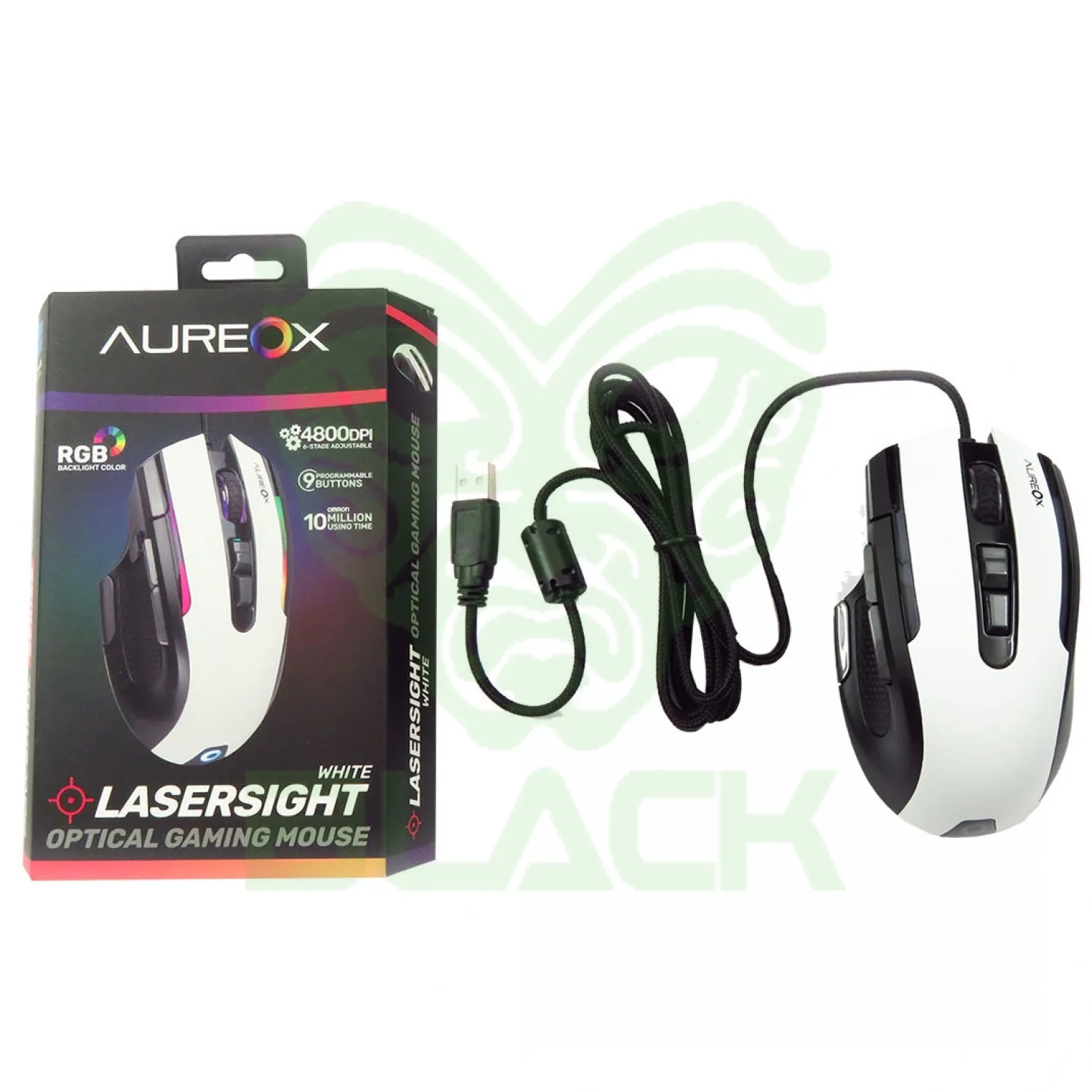 Aureox Mouse Gamer Lasersight White Edition