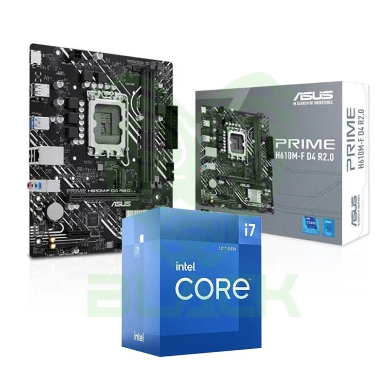 COMBO MOTHER ASUS PRIME H610M-F D4 + PRO INTEL I7-12700