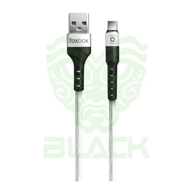 Cable Foxbox Round USB A Type-c Blanco 1m