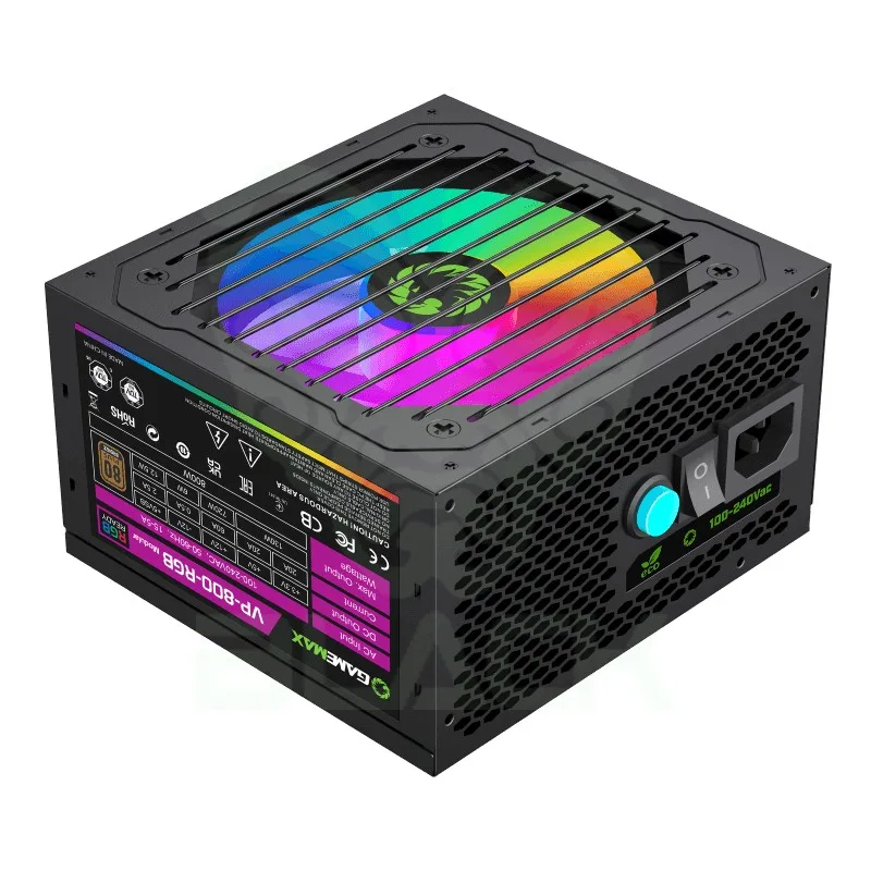 Fuente 800w Gamemax 80+ Bronze Vp-800-m-rgb