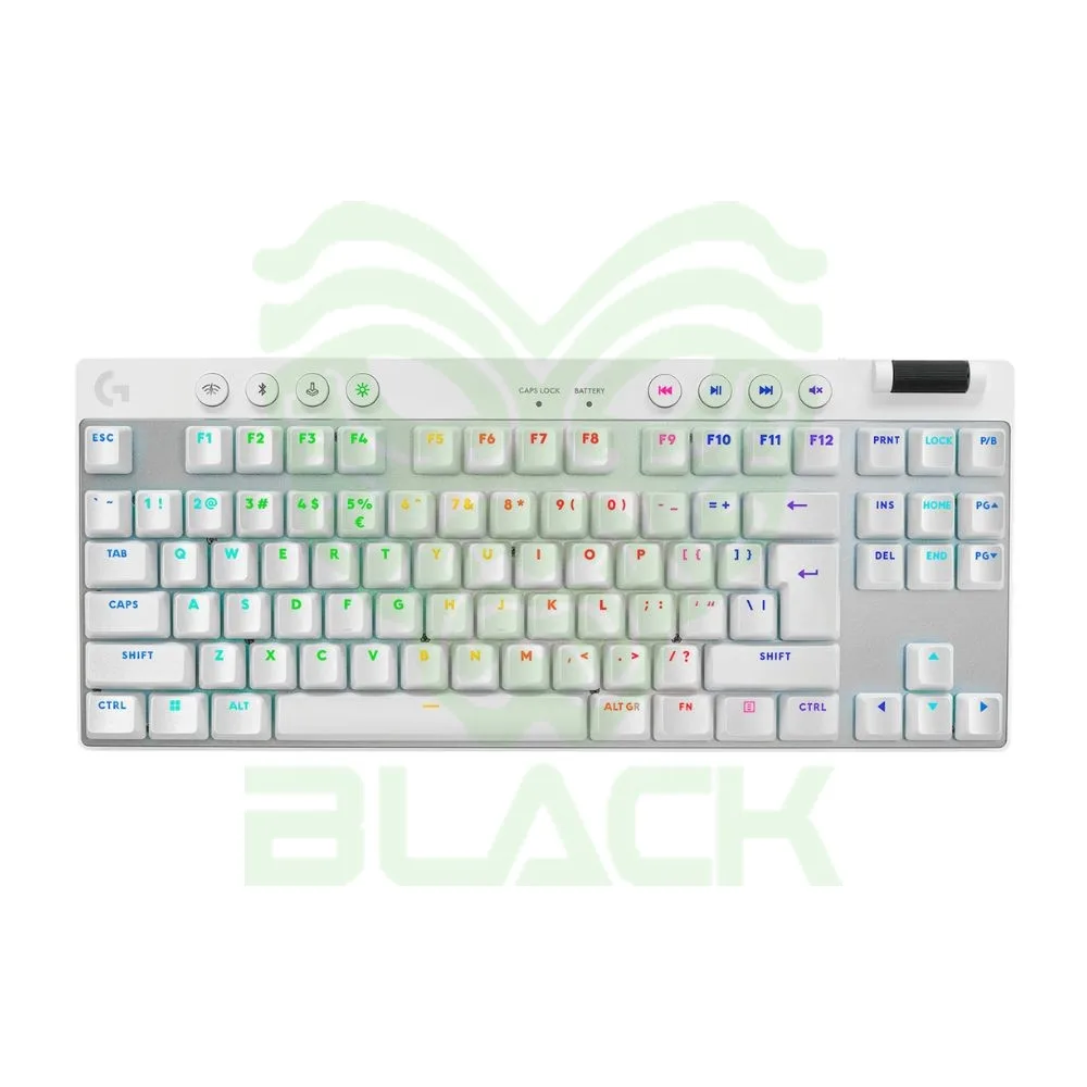 TECLADO MECANICO LOGITECH PRO X TKL WIRELESS LIGHTSPEED 1MS WHITE RGB SWITCH GX 50HS