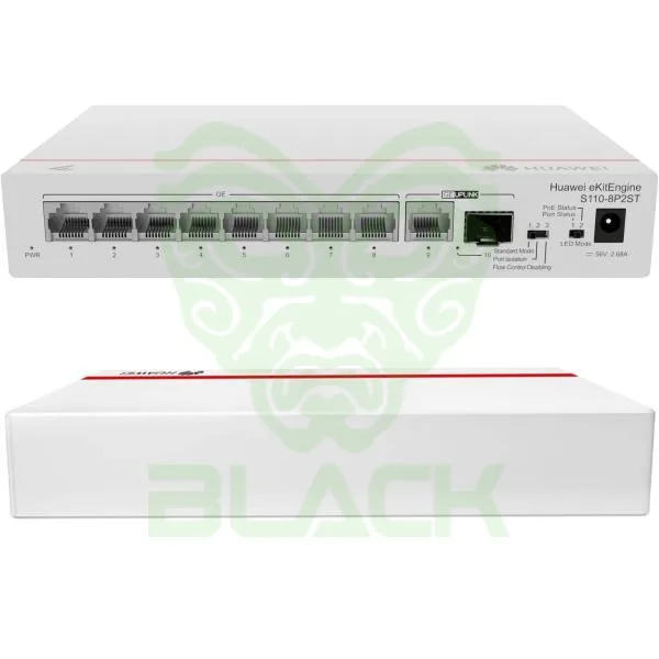 SWITCH HUAWEI EBG 8P GE 1P-SFP GE POE+(124W)NOADMIN 90A264