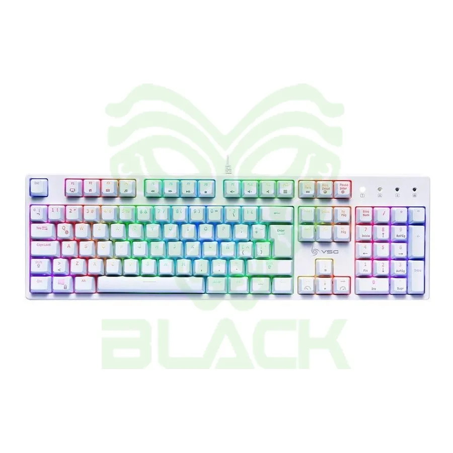 TECLADO USB MECÁNICO VSG ALNILAM (VG-KM983-WHT-RED) BLANCO SW/RED