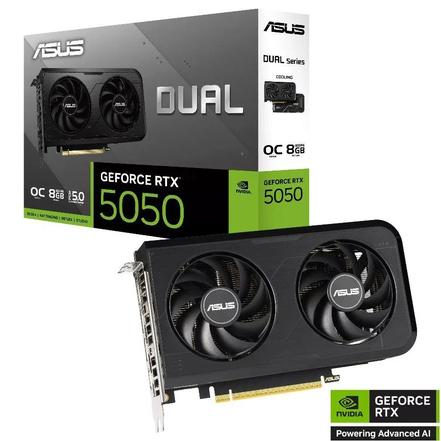 PLACA DE VIDEO RTX 5050 8GB ASUS DUAL GDDR6 OC