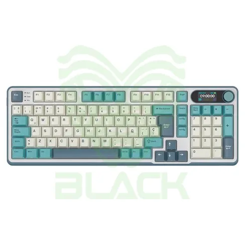 TECLADO ROYAL KLUDGE RKS98 WIRELESS LIGHT CLOUD SWITCH BEIGE 96%