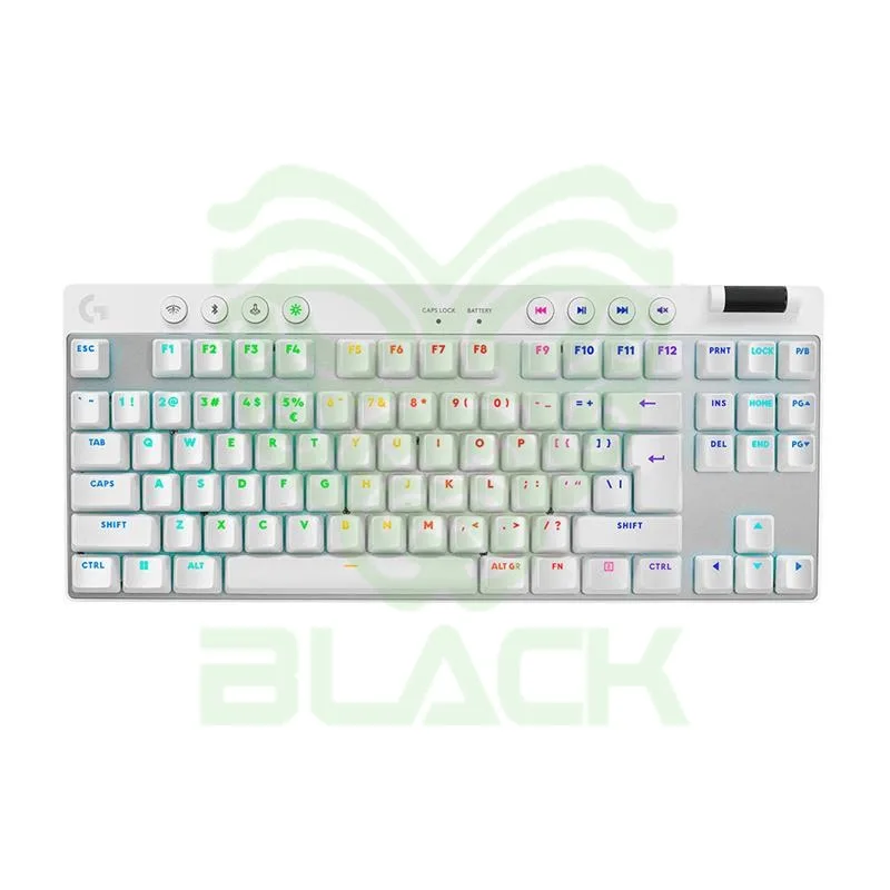 TECLADO LOGITECH G PRO X TKL LIGHTSPEED INGLÉS WHITE