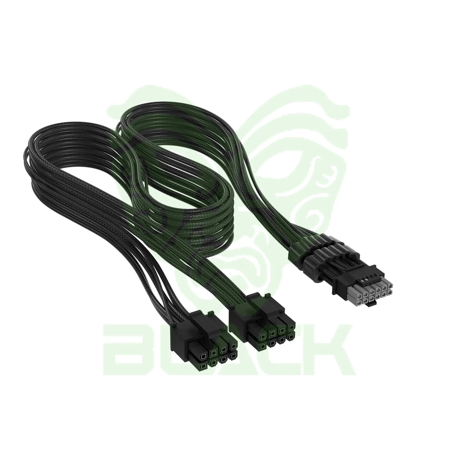 CABLE PREMIUM CON FUNDA 2X 8-PIN PCIE 12V Y 2X6 600W TYPE 4 NEGRO
