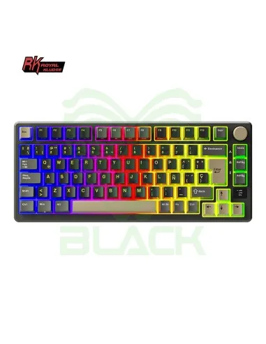 TECLADO ROYAL KLUDGE RKM75 WIRELESS PHANTOM SWITCH SILVER 75%