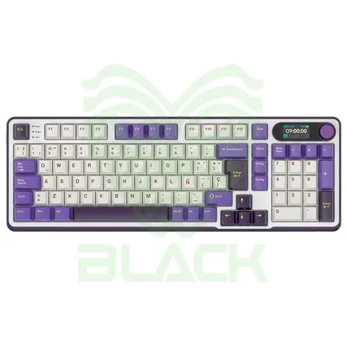 TECLADO ROYAL KLUDGE RKS98 WIRELESS BLACKBERRY SWITCH BEIGE 96%