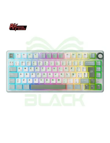 TECLADO ROYAL KLUDGE RKR75 SKYCYAN SWITCH SILVER 75%