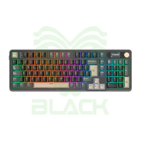 TECLADO ROYAL KLUDGE RKS98 WIRELESS PHANTOM SWITCH BROWN 96%
