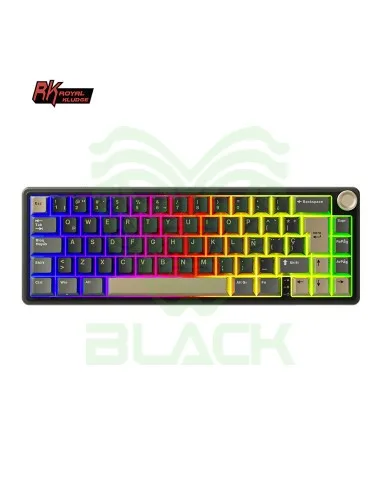 TECLADO ROYAL KLUDGE RKR65 PHANTOM SWITCH CHARTREUSE 65%