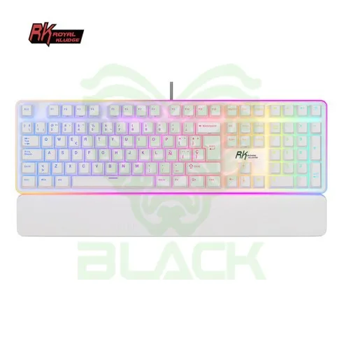 TECLADO ROYAL KLUDGE RK918 WHITE SWITCH BROWN 100%