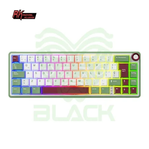 TECLADO ROYAL KLUDGE RKR65 GREENSAND SWITCH BROWN 65%