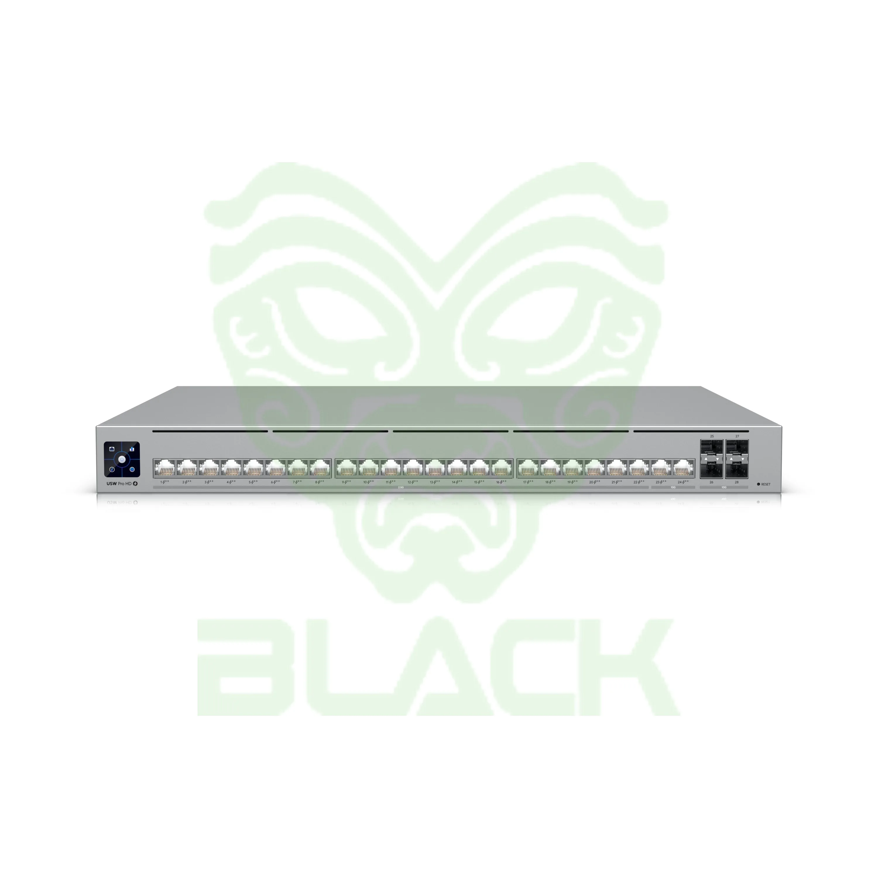 PROFESSIONAL-GRADE, LAYER 3 ETHERLIGHTING™ SWITCH WITH (2) 10 GBE POE++, (22) 2.5 GBE POE++, AND (4) 10G SFP+ PORTS.