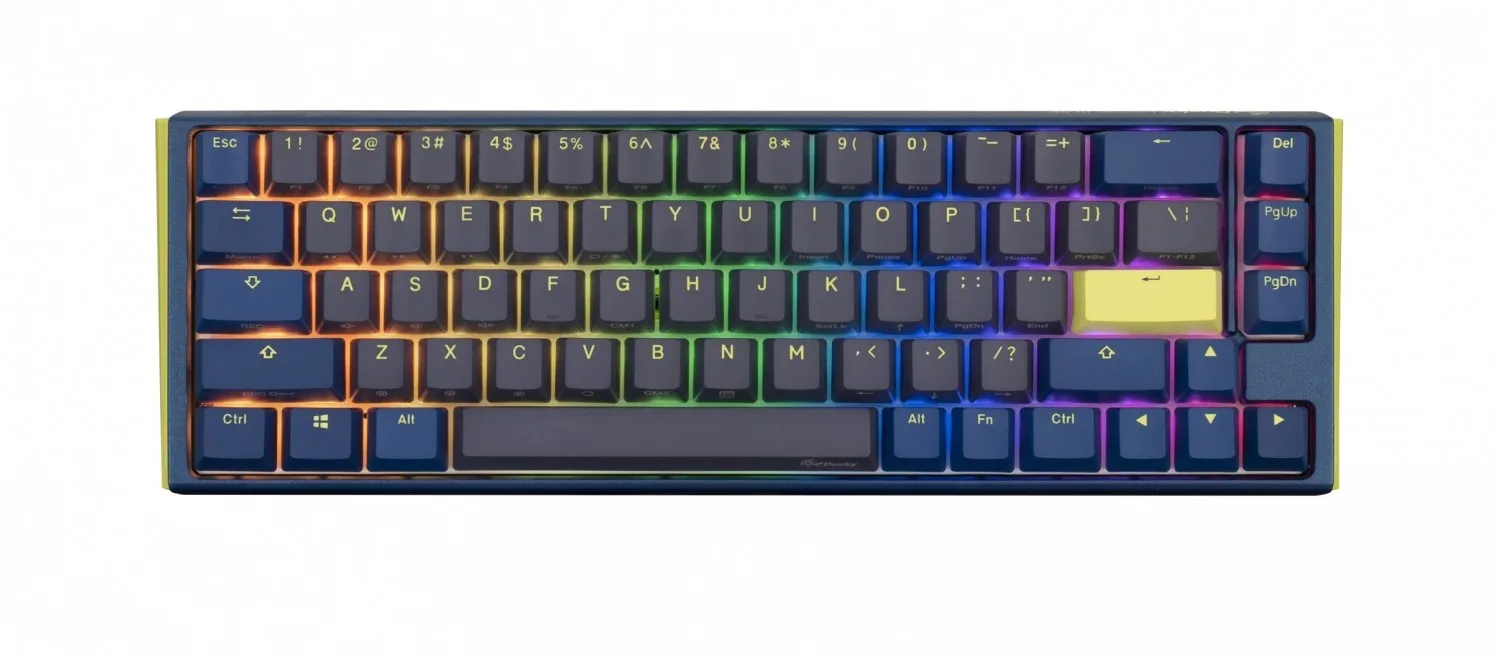 Teclado Mecanico Ducky One 3 Daybreak Sf Teclas Azulesinterruptor Rojo Silencioso Ingles Pbt Doble Disparo Sin Costuras Estuche Superior Azul Estuche