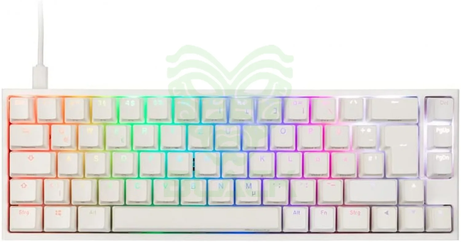 TECLADO GAMER DUCKY ONE 2 SF RGB WHITE SPEED ABS 65 MECANICO