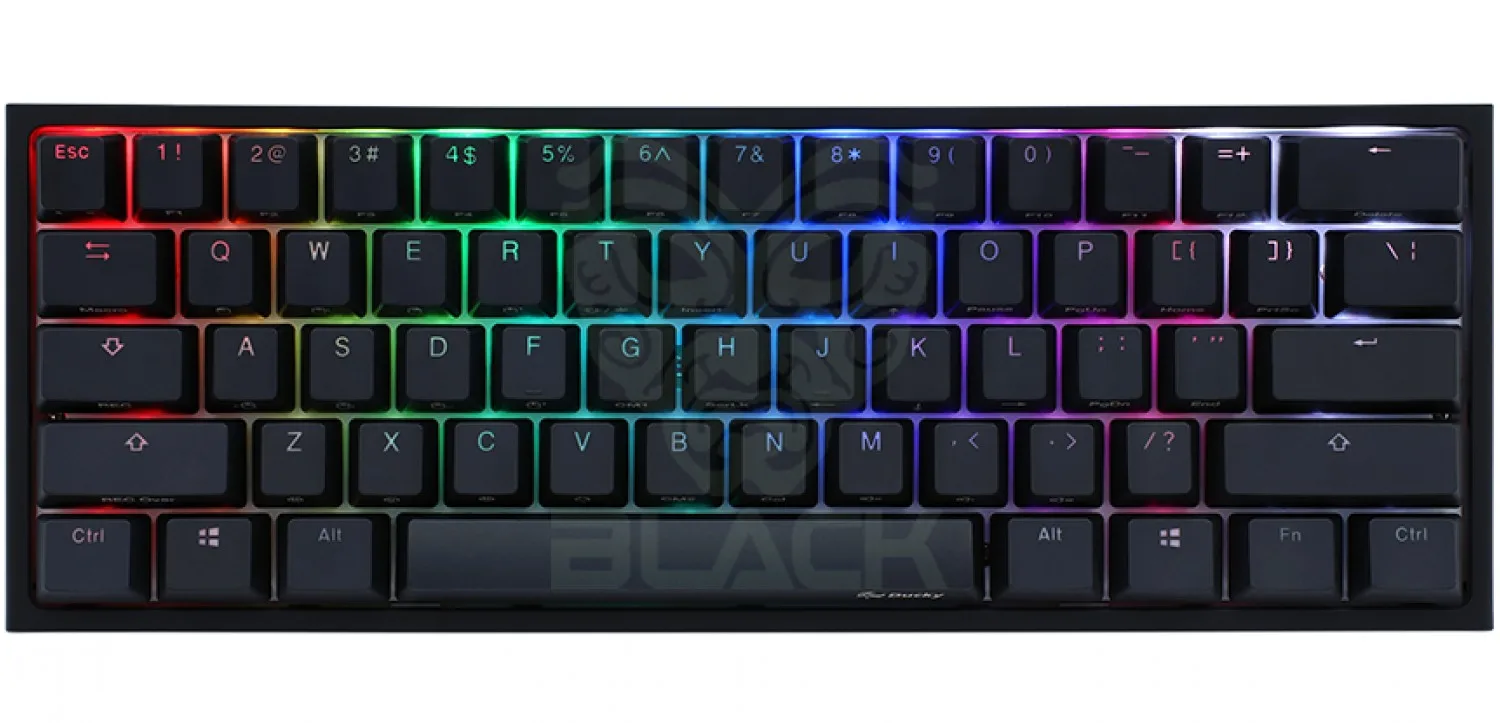 Teclado Gamer Ducky One 2 Mini RGB Kailh Box White Swicht Double-shot Pbt Mecanico