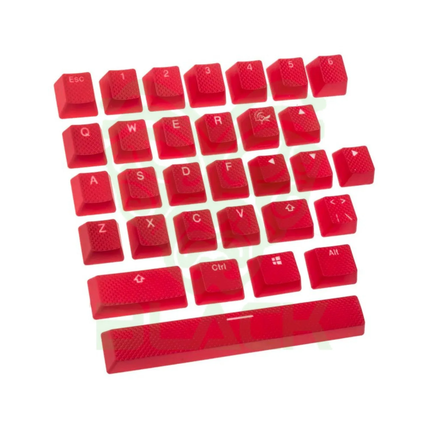 Set 31 Teclas Ducky Goma Traslucidas Rojas Red
