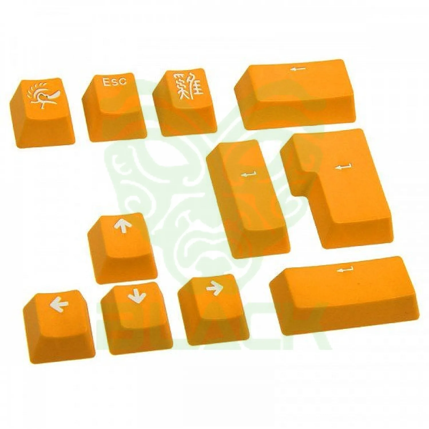 Set 11 Teclas Ducky Yellow Pbt Calidad Extrema Double-shot Keycap