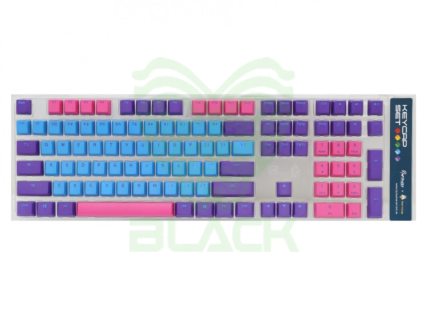 Ducky Keycap Set Jocker Pbt Seamless Double Shot 3 Tone