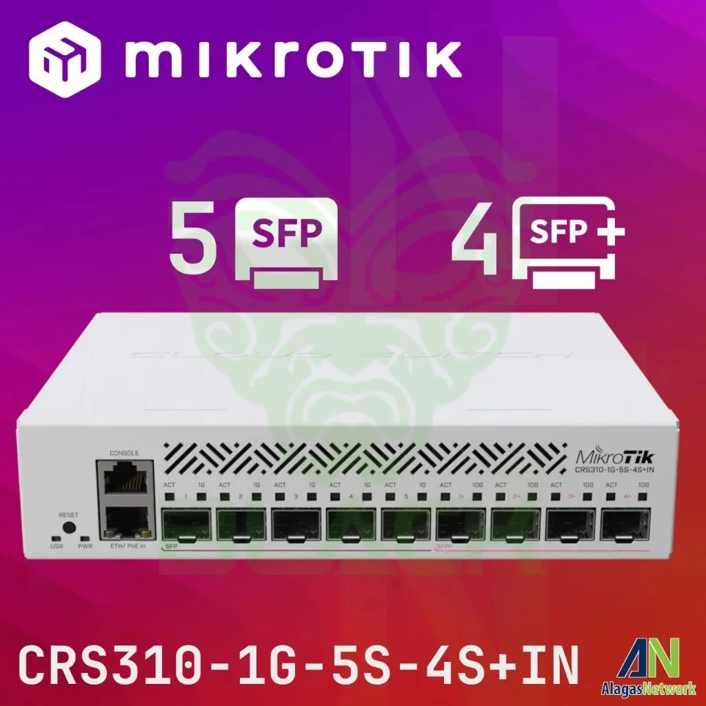 Switch Mikrotik 310-1g-5s-4s+out 5sfp + 4sfp+ S/F