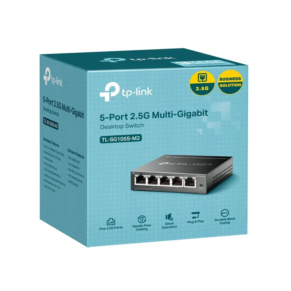 TP-LINK TL-SG105S-M2 SWITCH GESTIONADO 2.5G ETHERN...