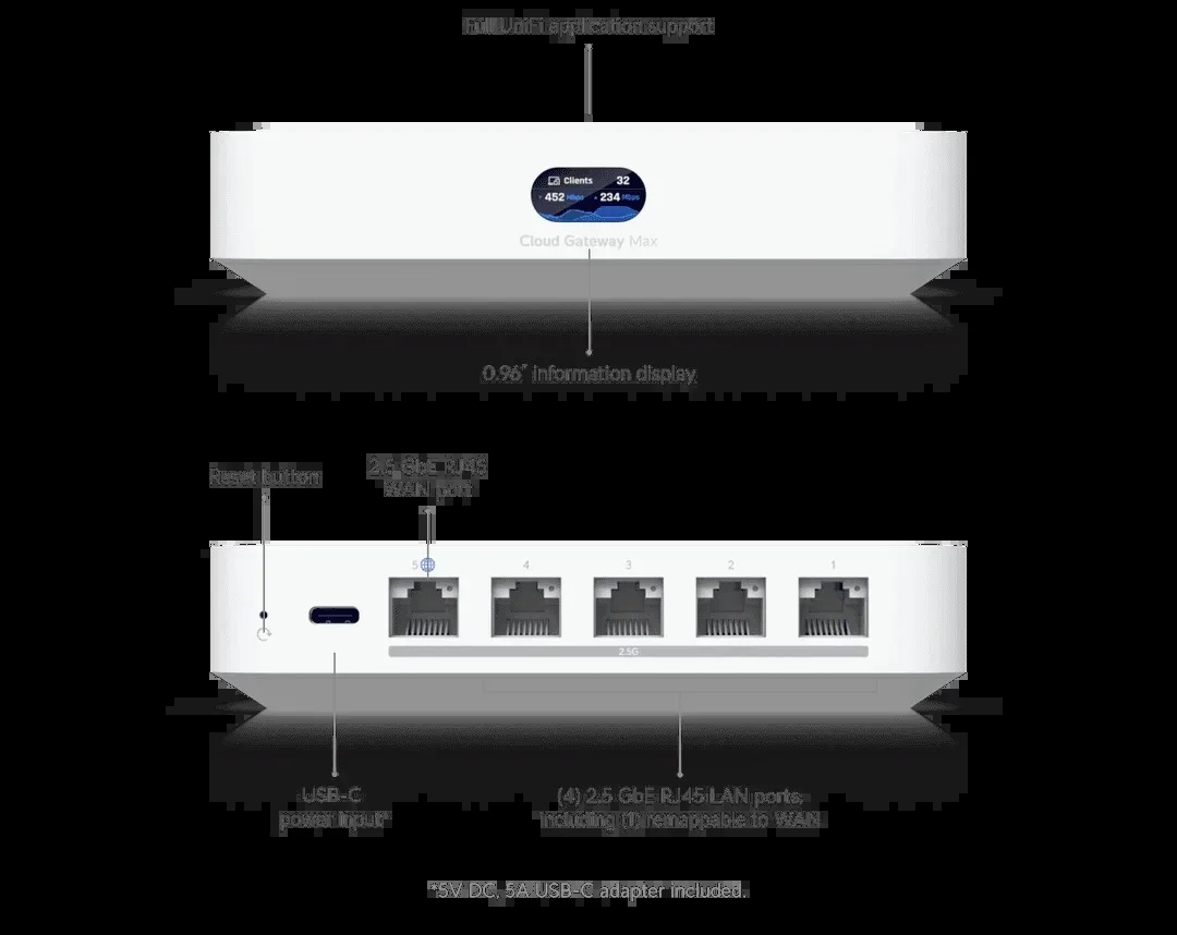 Ubiquiti Unifi Cloud Gateway Max Fuente/Incluida