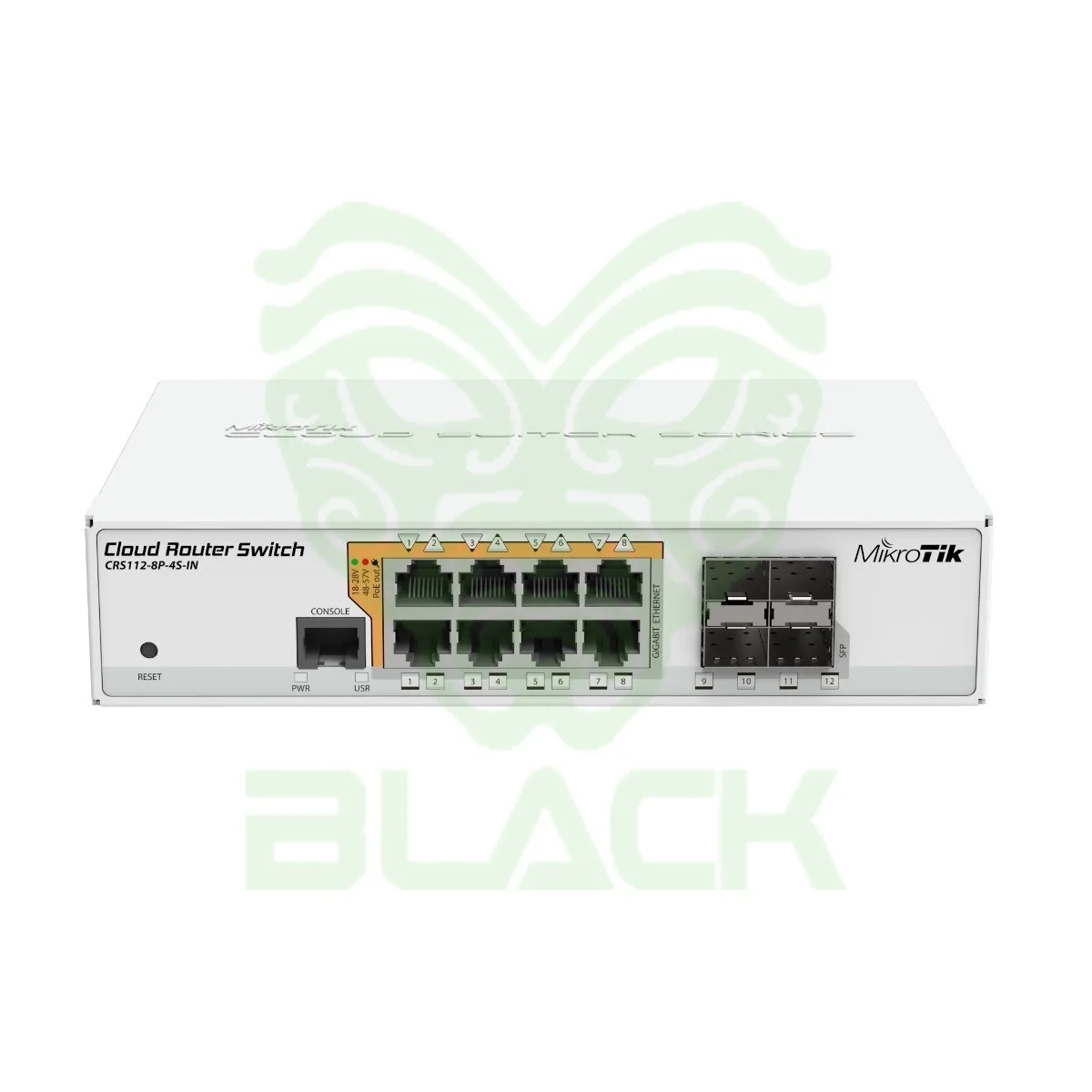 SWITCH MIKROTIK 112-8P-4S-IN 8P GB POE +4SFP F/I SIN INT
